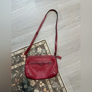 Red Coach Ivie Messenger Crossbody